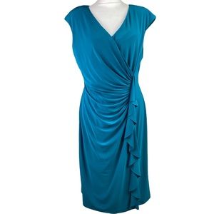 Chaps Teal Midi Dress